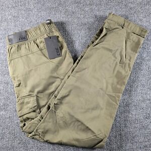 NWT CSG Everett Cargo Pants Mens Large Olive Green Tapered Standard Fit 1807074